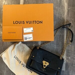 Louis Vuitton Black Bag with Gold Accents (VAVIN PM)